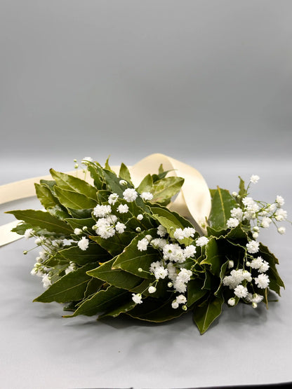 Dettaglio bracciale d’alloro classico per laurea