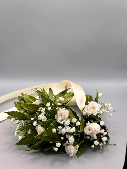 Bracciale di laurea con alloro e rose